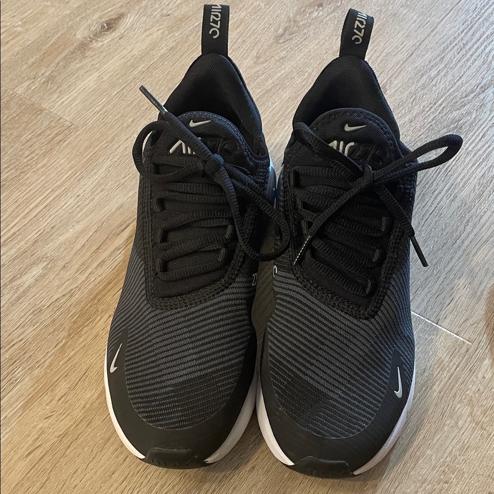 Nike Air Max 270 KJCRD. Black and White Running Shoes